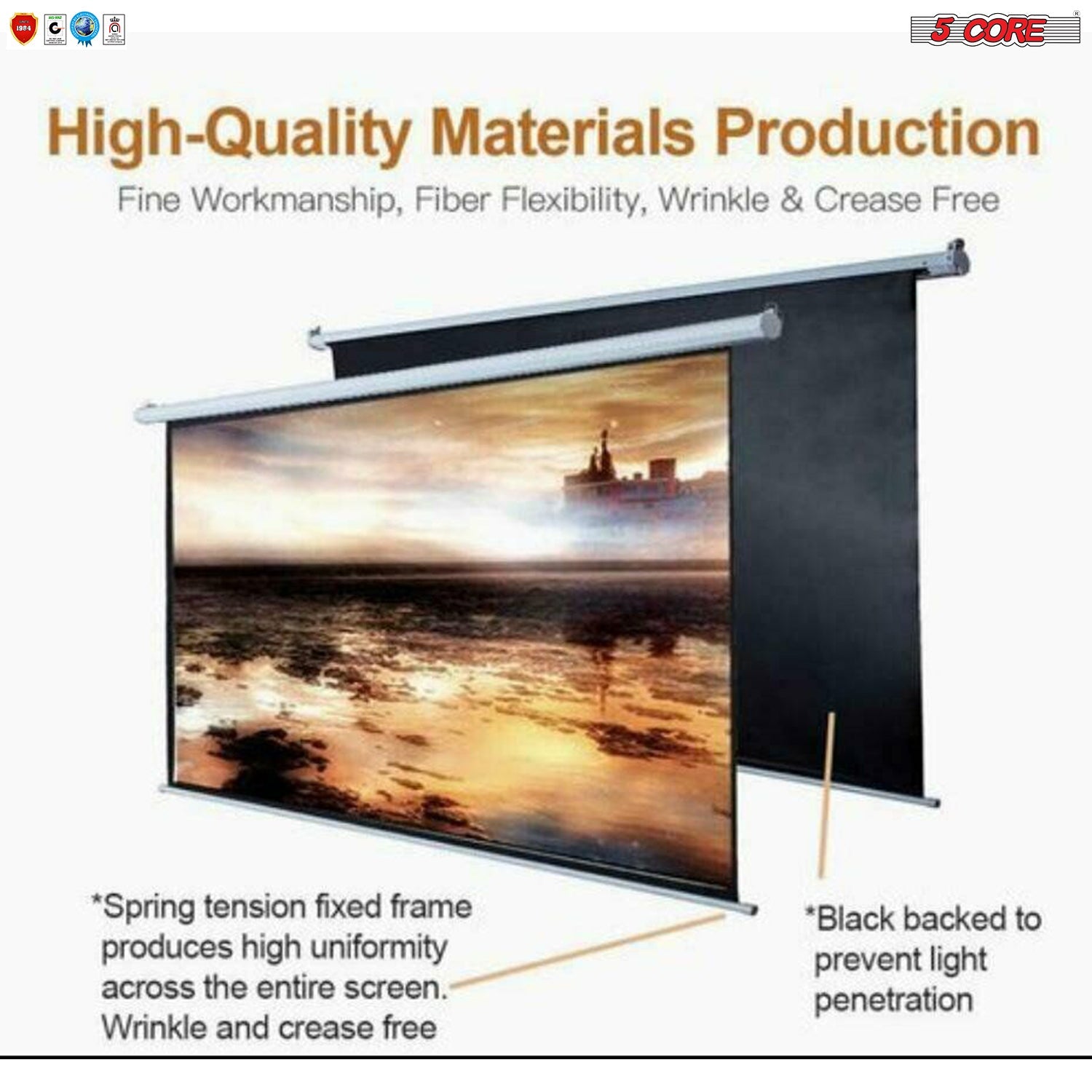 Retractable Projector Screen Projection - 100 inch - The Big Screen Store